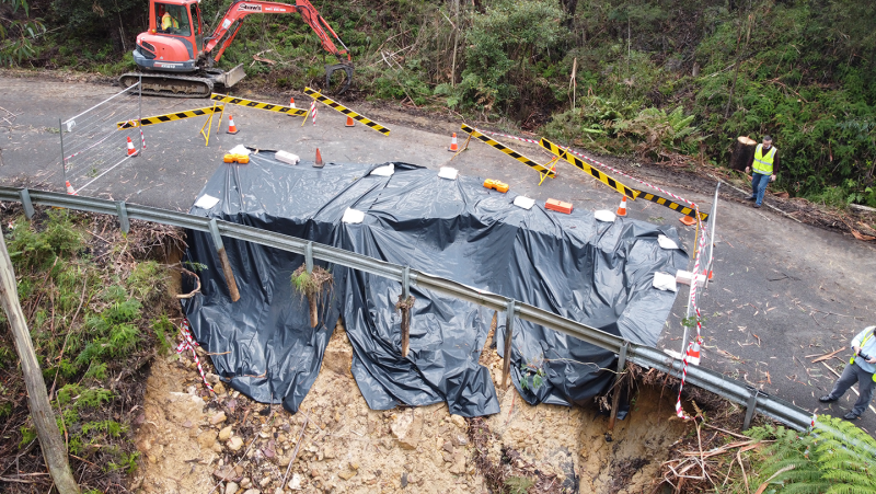 Megalong Road landslip